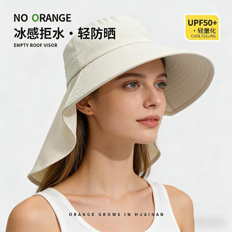 

Summer outdoor sunscreen sun hat with big eaves to show the face small shawl bucket hat
