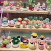 Cute Dollhouse Miniature Potted Plant Succulents Pot Ornament Model Garden Home Decor Toy Accessories DIY 1 12 Kid Friendly Entertaining Fun Play Safe
