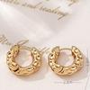 Geometric Irregular Concave-convex Texture Ear Buckle Simple Temperament Trend Earrings
