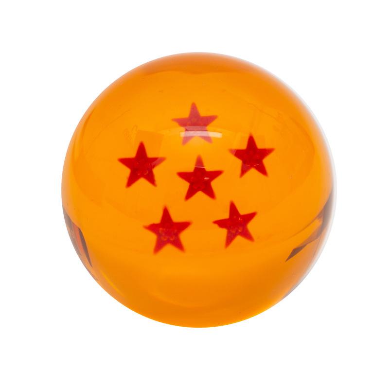 7.6cm Anime Figure Dragon Ball Crystal Stars Collection Desk Decoration Toys Z clear and translucent toy 1 2 3 4 5 6 7 Round Sensory Durable Bouncy