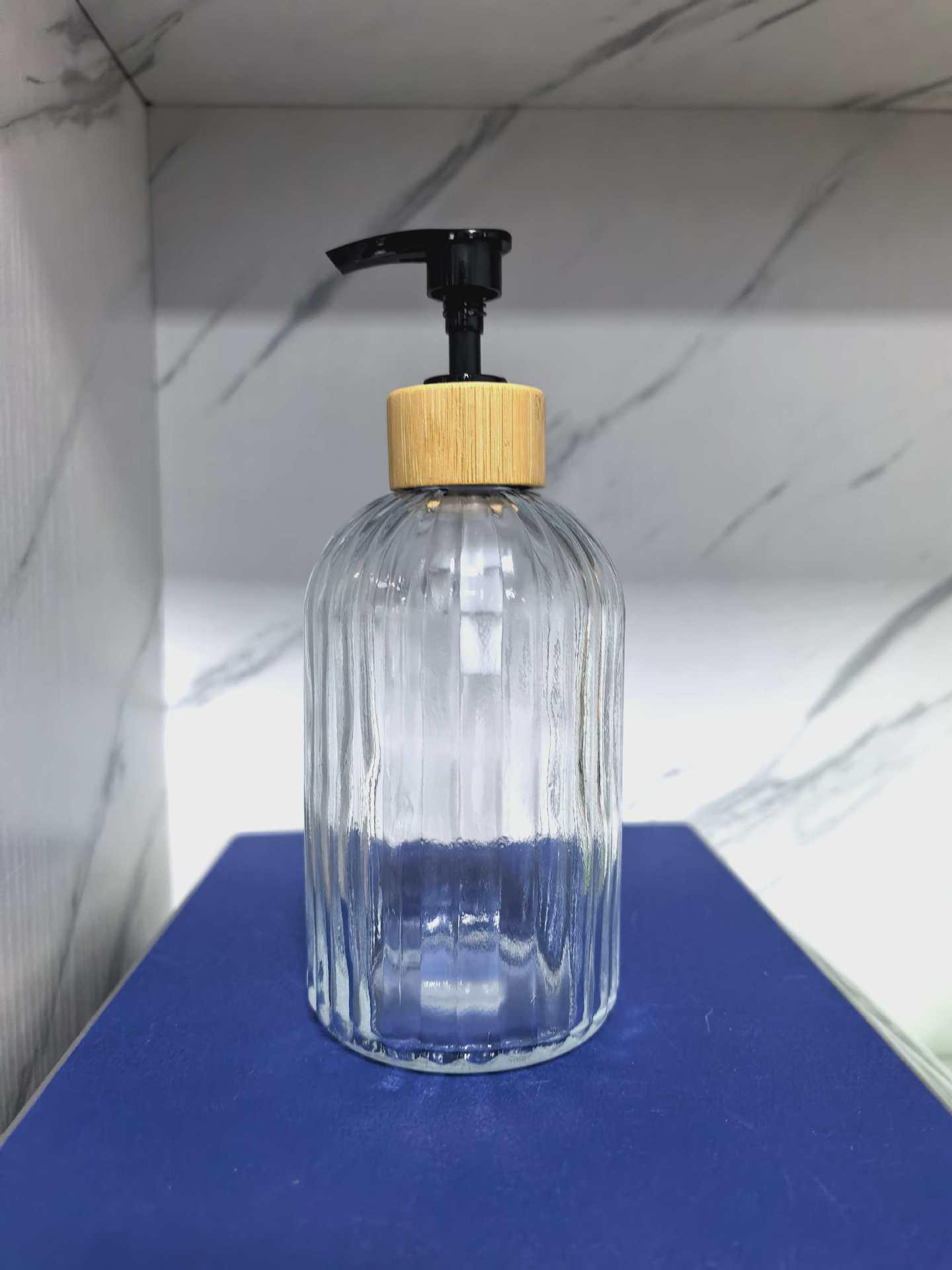 

410ml Glass Pump Bottle for Hand Sanitizer, Soap, Shampoo, and Shower Gel