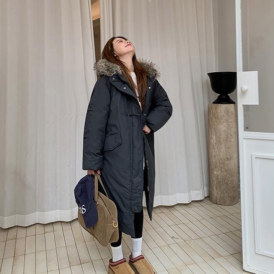 

Autumn and Winter Down Cotton Jacket , Medium To Long Length Cotton Jacket, Korean Thickened Over The Knee Cotton Jacket, Fashionable Women s Jacket S чорний