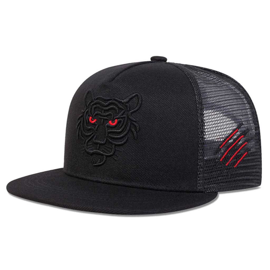 Tiger head embroidered baseball cap for men and women, casual street fashion, versatile