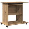 VidaXL Bureau d'ordinateur chêne artisanal 80x50x75 cm bois ingénierie, bureau, bureau de travail, table de bureau, bureau 856053