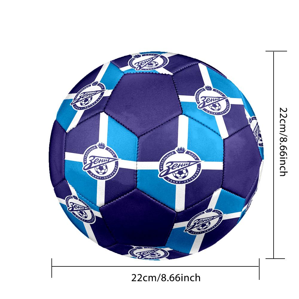 Zenit Saint Petersburg Indoor Soccer Ball Colorful All Ages Size 5 Machine Stitched PVC Competition Ready Durable High-Bounce