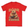 Bober Kurwa Cute Cartoon Meme Printed TShirt Summer Harajuku TShirt Unisex Women Cotton Round Neck Plus Size Clothes Short Sleeve