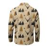 Men's Casual Quick-Dry Mesh Golf Shirt Long Sleeve Christmas Print Top