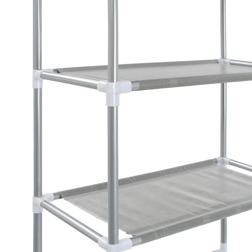 Scaffale per WC con 3 Ripiani Argento 53 x 28 x 169 cm