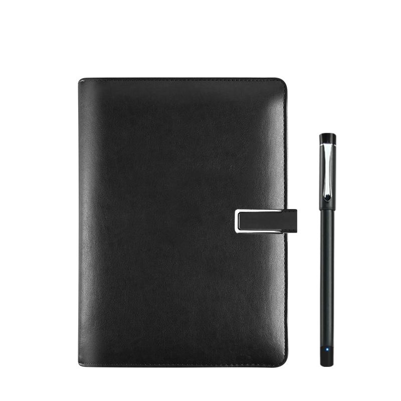 Factory Price Smart Notebook Office Business Writing Drawing Leather Notebook Journa Binder Notebook With Smart Pen (Black,A5&smart pen+APP software+smart notebook)