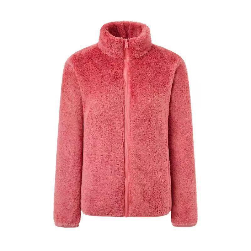 Autumn and Winter Coral Velvet Jacket for Women, Flannel Double-sided Fleece Jacket for Women, Warm and Thickened Jacket, Double-sided Fleece Lining