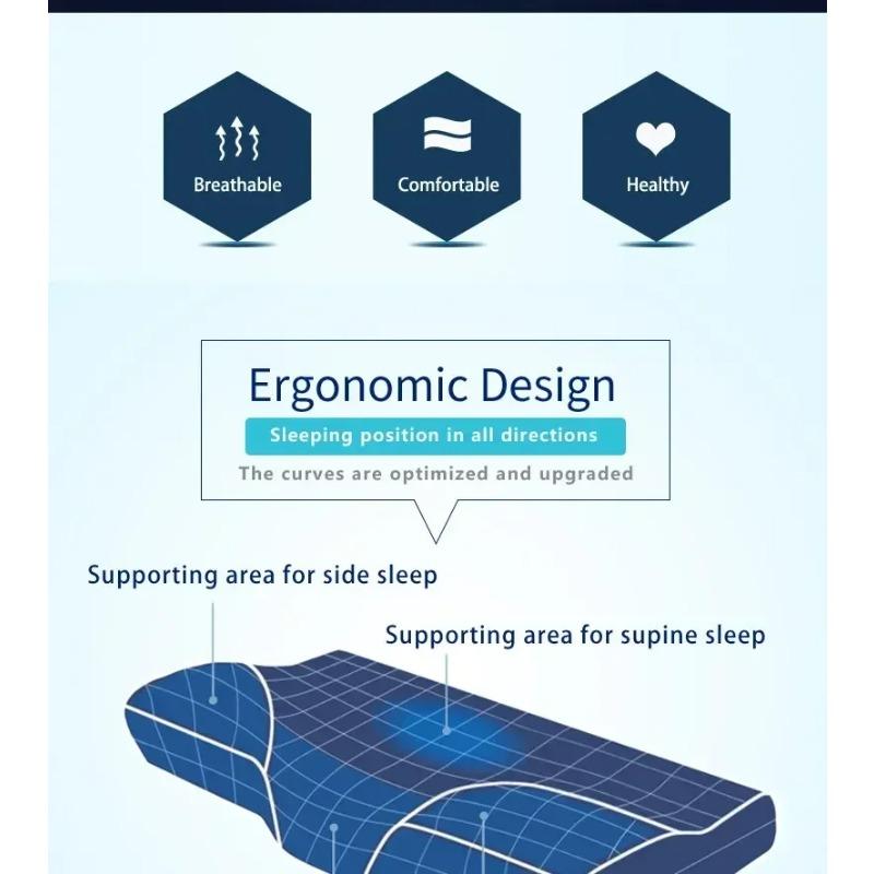 Memory Foam Bed Orthopedic Pillow Neck Protection Slow Rebound Memory Pillow Butterfly Shaped Health Cervical Neck