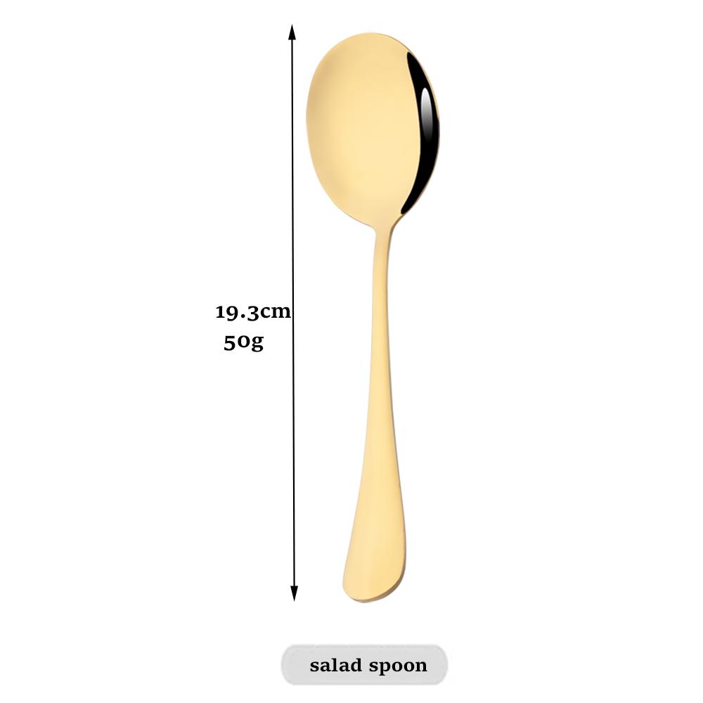 1Pcs Colorful Dinnerware Stainless Steel Salad Spoon Dessert Spoon Kitchen Tableware Ice Cream Tea Coffee Spoon Kitchen Gadgets