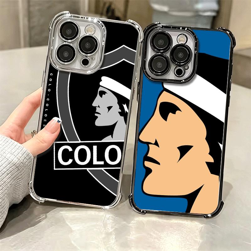 Social Y Deportivo Colo Club Plating Phone Case For Iphone 16 17 Pro Max Air 16E 14 15 Plus 12 13 Mini Anti-Fall Airabag Cover