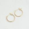 BAEK WOL Thin Classic Hoops 14k Gold