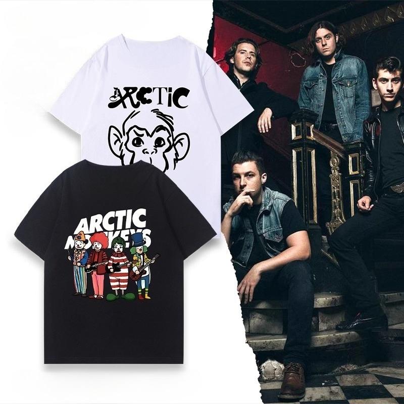 Arctic Monkeys T Shirt Doublesaided Print Shirt Crewneck Casual Streetwear AllMatch Alternative Rock Goth Y2k Clothes