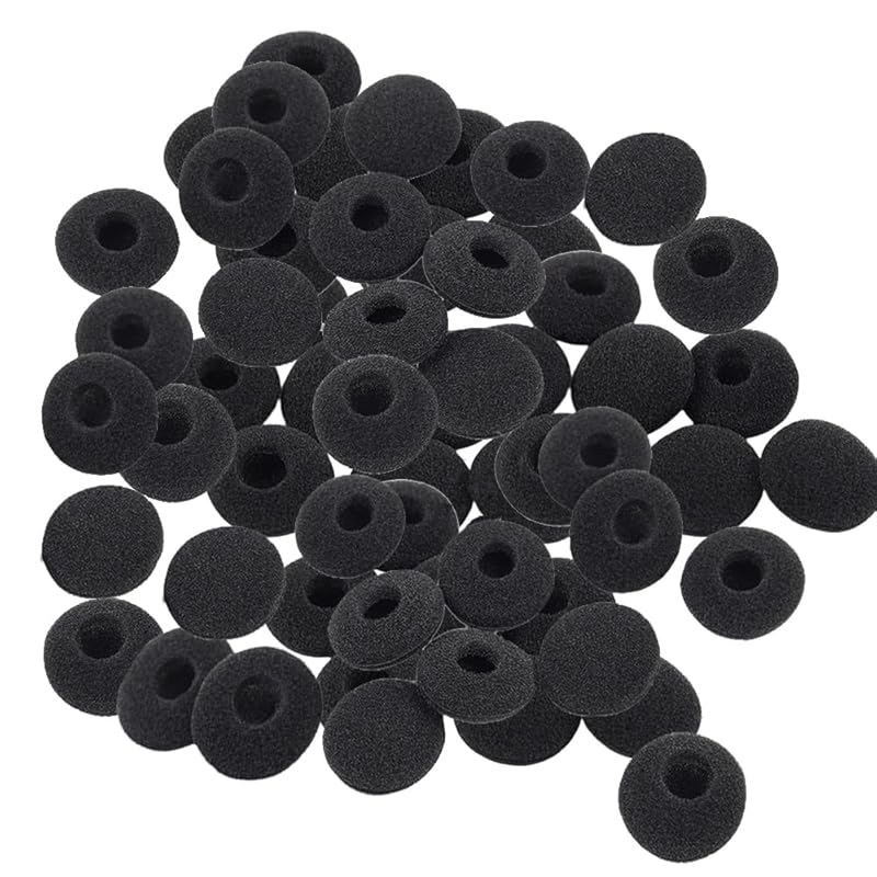 

MYLCHBDJ ear pads earphone cover replacement ear pads 100 pieces set High elasticity Light and soft Made of sponge ear pads black 18mm