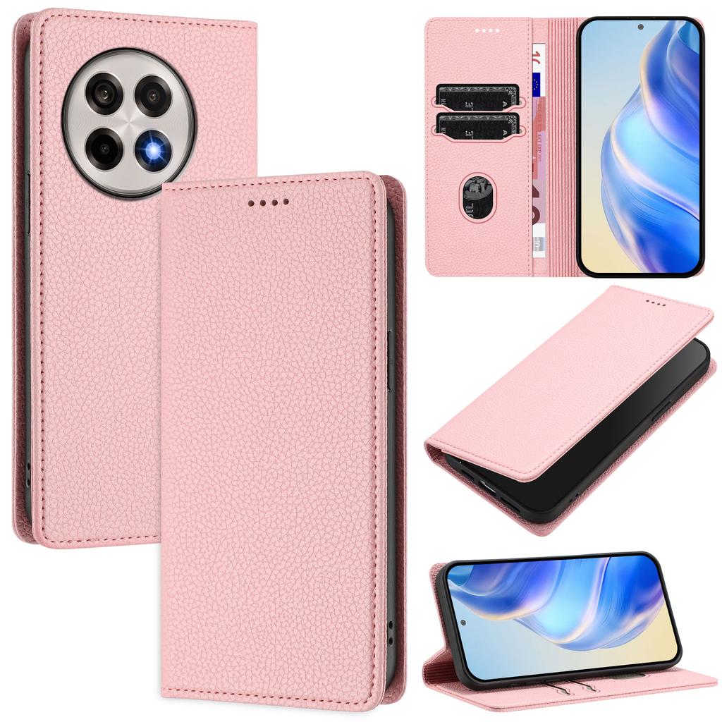 For OnePlus Ace 5 Pro 5G/OnePlus 13R 5G Wallet Case RFID Blocking Litchi Texture Leather Mobile Cover