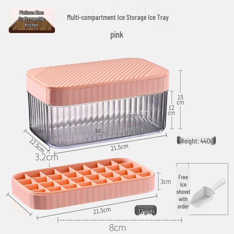 Soft Silicone Ice Cube Tray & Storage Box