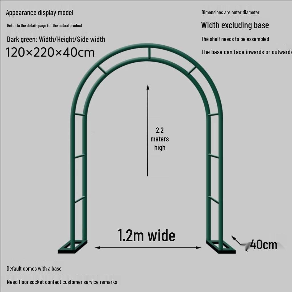 Кованая арочная шпалера для вьющихся растений, уличная подставка и украшение для садовых растений Medium