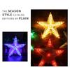 LED Pentagram Light Christmas Tree Top LED Light 2024 Christmas Luminous Transparent Decorative Light Line Length US Plug