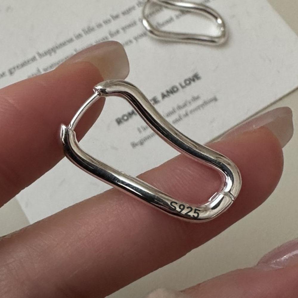 925 Sterling Silver Earrings For Women Trendy Simple Shinning Heart Earring Jewelry Prevent Allergy Party Christmas Accessories