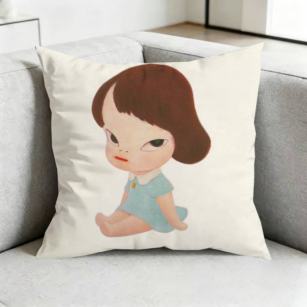 YYoshitomos NNaras CUTE Square DoubleSided printed Pillow Case Bedroom Bedside Pillow Sofa Cushion Cover Gift