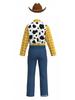 Women Men Western Cowboy Cosplay Outfit, Plaid Shirt Vest Pants Hat Set, Halloween Carnival Western Party Costume Suit