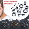 Piercing Jewelry Stainless Steel Tragus Earrings Black Dumbbell Stud Hoop Earrings Earrings Set