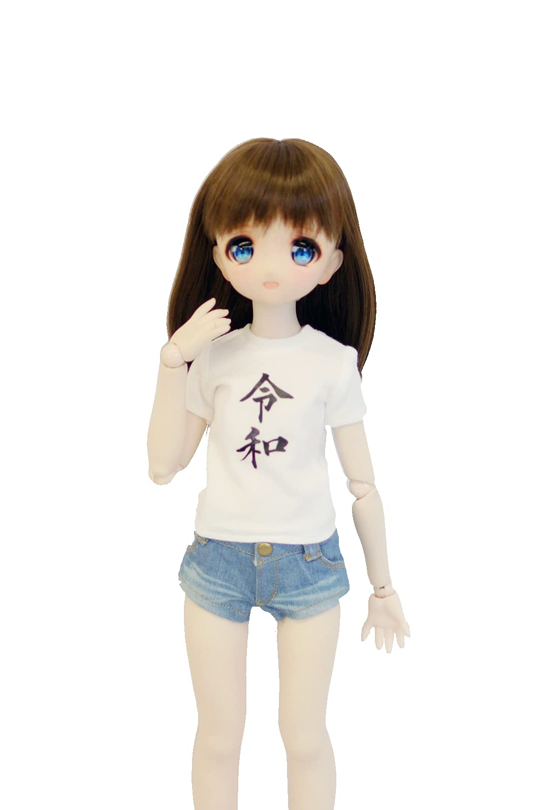 

Petite Marie Scale MDD Compatible Funny with Reiwa Short Fits 40cm BJD Doll Clothes 1/3 T-Shirt, White, Lettering, Era, Sleeve, Dolls, [No.0051] белый