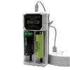 Double Slot USB C Battery Charging Universal For 2A 3A 14500 18650 21700 26650 Batteries With Intelligent Recognition