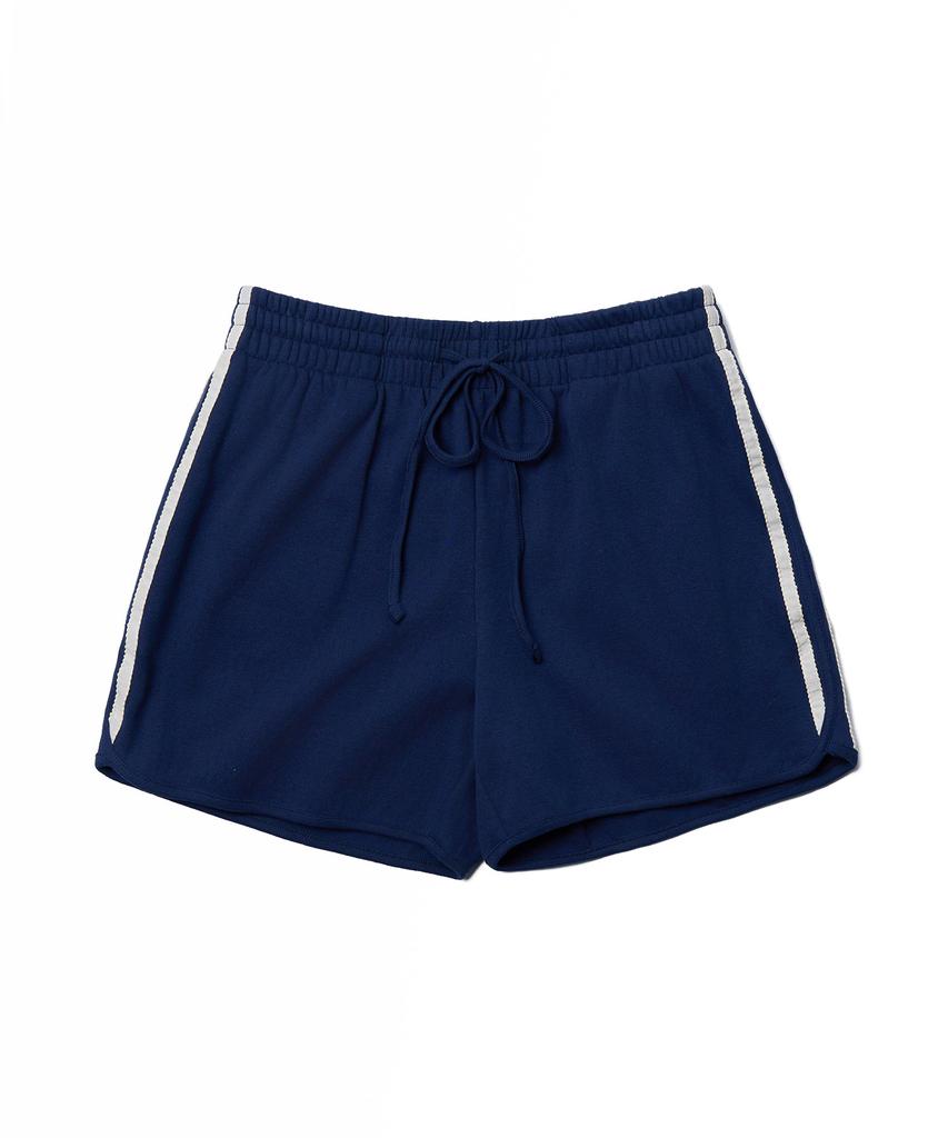 TTUDEMENT 50S Embroidered Track Shorts_Navy
