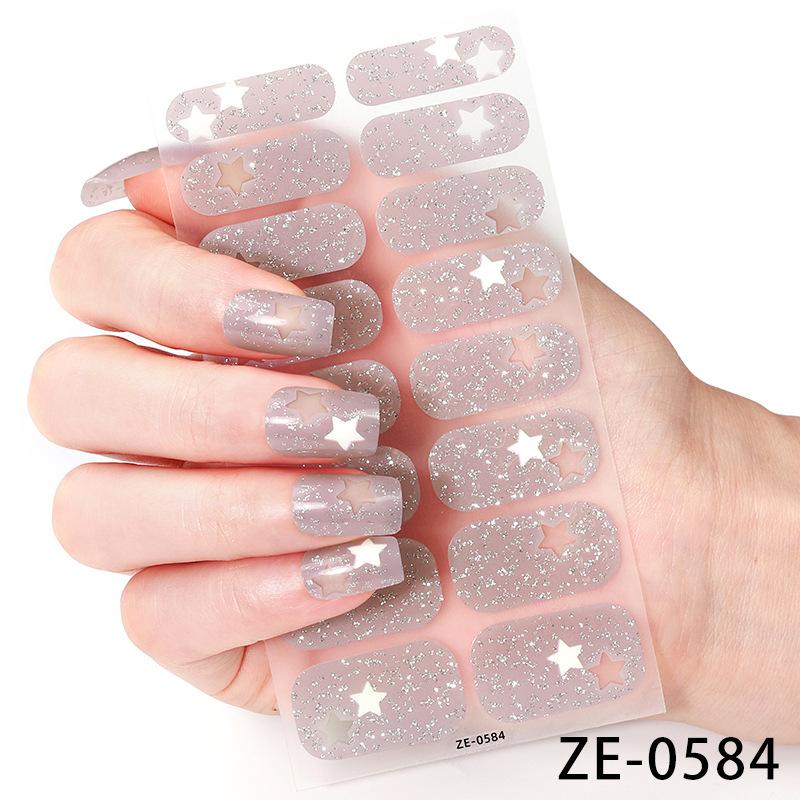 1/3pcs Women Hot Nail Sticker Plastic Sticker Nail Sticker Decals Art Casual Fashion Elegant Randomly