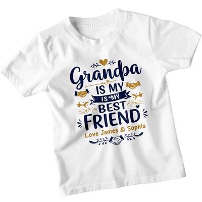 Personalised Boys Girls Grandpa Best Friends Day T-Shirt Bestie Matching BFF#BFD