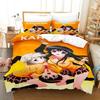 3D Anime Kawai Young Girls Kanokon Beding Set Printed Bed Linen Set With Pilowcase Soft Duvet Cover Soft Single Double Quen Super King-Sized Dimension