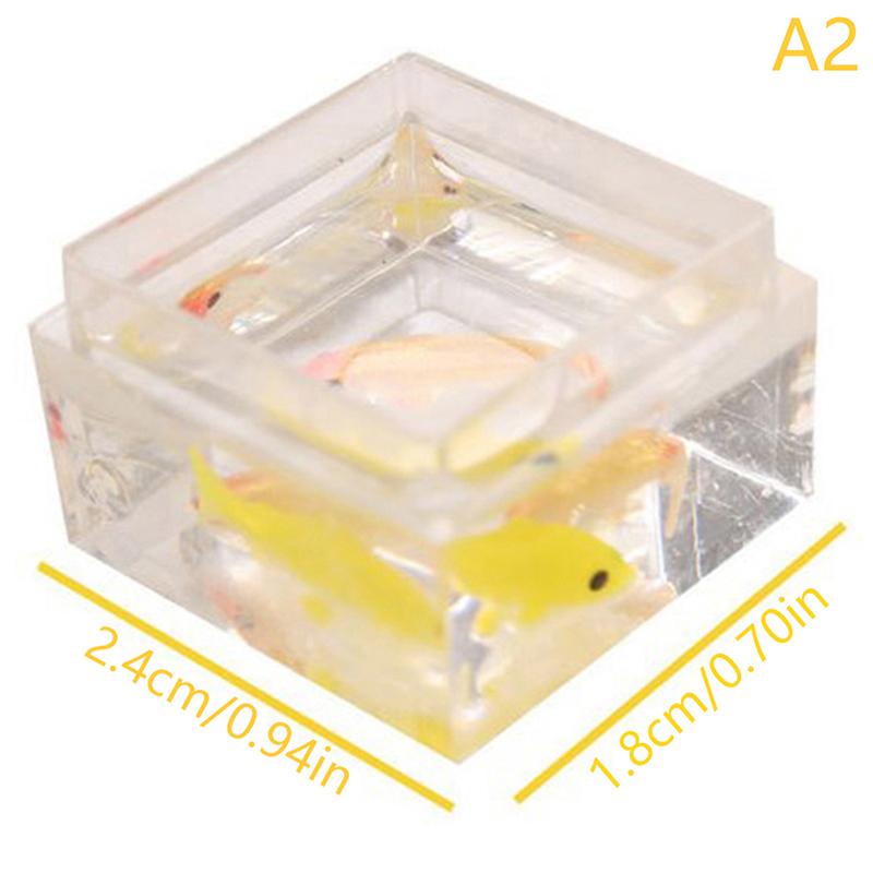 1:6 1:12 Puppenhaus Miniatur Fischglas Schale Simulation Aquarium Kleiner Goldfisch Puppenhaus Heimdeko Zubehör Spielzeug