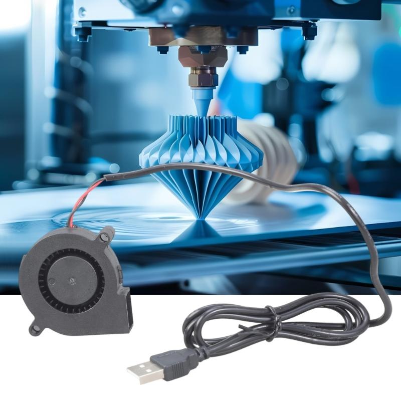 Kompakter USB-betriebener 50-mm-Lüfter DC5V 4300 U/min Abluftventilator für 3D-Drucker Computer Kühlung Reparaturen Geräuscharmes Design