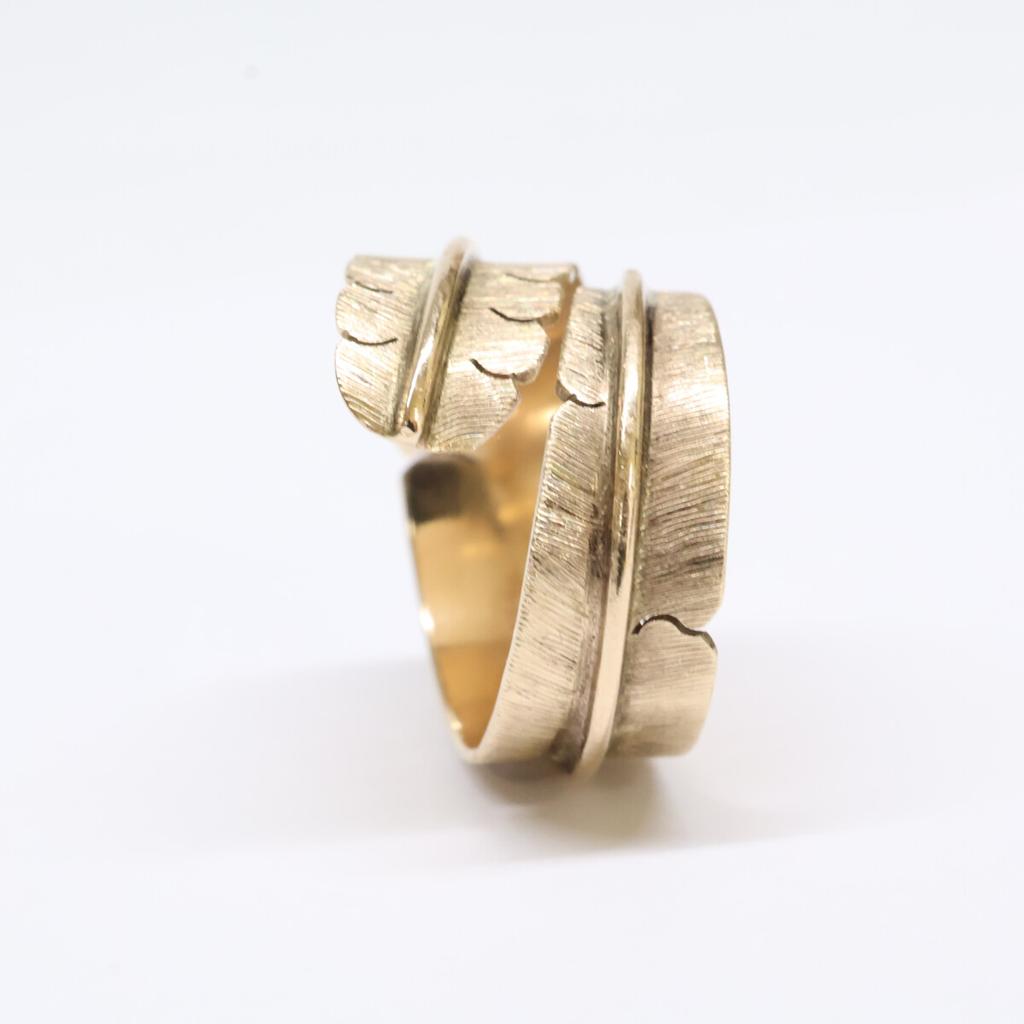 Michael Kirk 14K Feather Ring Ring Yellow GoldUsed