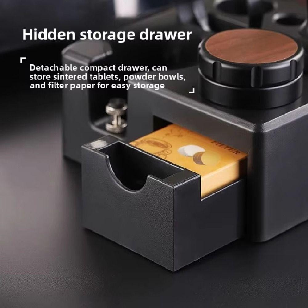 with Storage Drawer Espresso Portafilter Holder Barista Tools Storage Base  51/53/58mm
