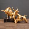 Lucky Gold Cattle Cow Ox Statue Nordic Home Decor Bull Sculpture Desk Ornament Crafts Abstract Animal Figurine Accessories Toys