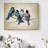 Vintage Home Decor Canvas Painting Birds Wall Art Prints Retro Posters and Prints for Bedroom Home Decor