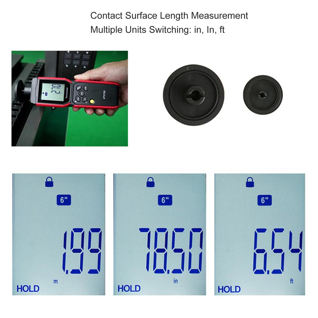 Revolution Frequency Meter Digital Tachometer Non Contact and Contact Revolution Frequency Meter Handheld RPM Gauge UT372D