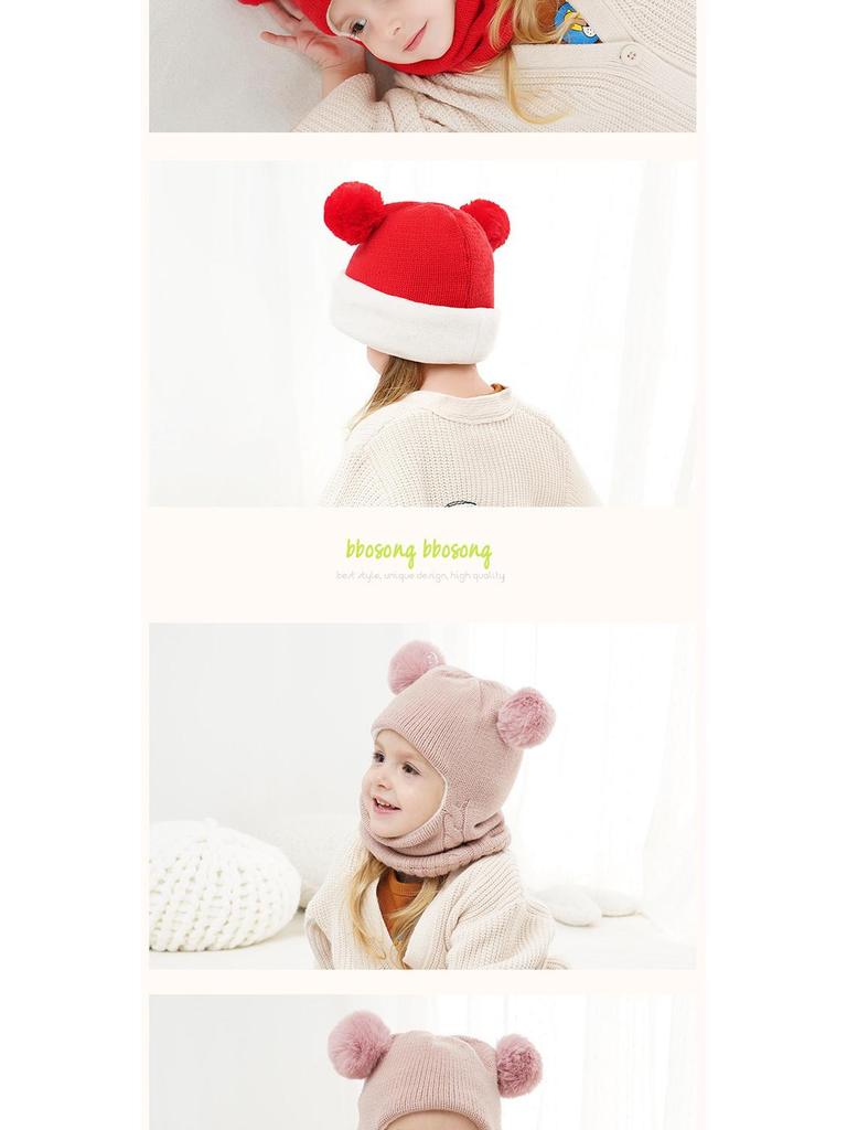Children’s Fleece-Lined Knit Hat and Scarf with Ear Protection for Winter