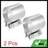 UXCELL 1-2pcs 2 Inch 2.5 Inch 3 Inch 4 Inch Car Exhaust Pipe Sleeve Connector Clamp Coupler Universal Adjustable