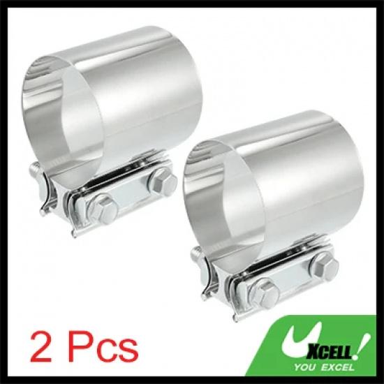 UXCELL 1-2pcs 2 Inch 2.5 Inch 3 Inch 4 Inch Car Exhaust Pipe Sleeve Connector Clamp Coupler Universal Adjustable