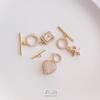 14K Gold-Filled Ribbon Pendant: Peach Heart & Star with Micro-Paved Zirconia OT Buckle DIY Bracelet & Necklace Clasp