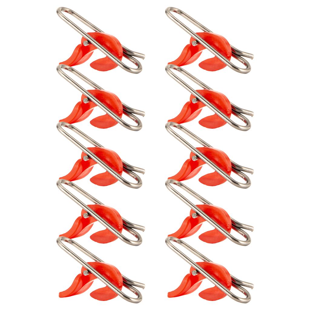 10Pcs Lures Clip Speed Clip for Sea Freshwater Fishing Line Clip Fishing Clip Stainless Steel Fishing Impact Baits Clip