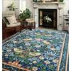 Retro French Sparrow Strawberry Meadow Art Carpet for Living Room Sofa Decor Rug Bedside Kitchen Coffee Table Mat