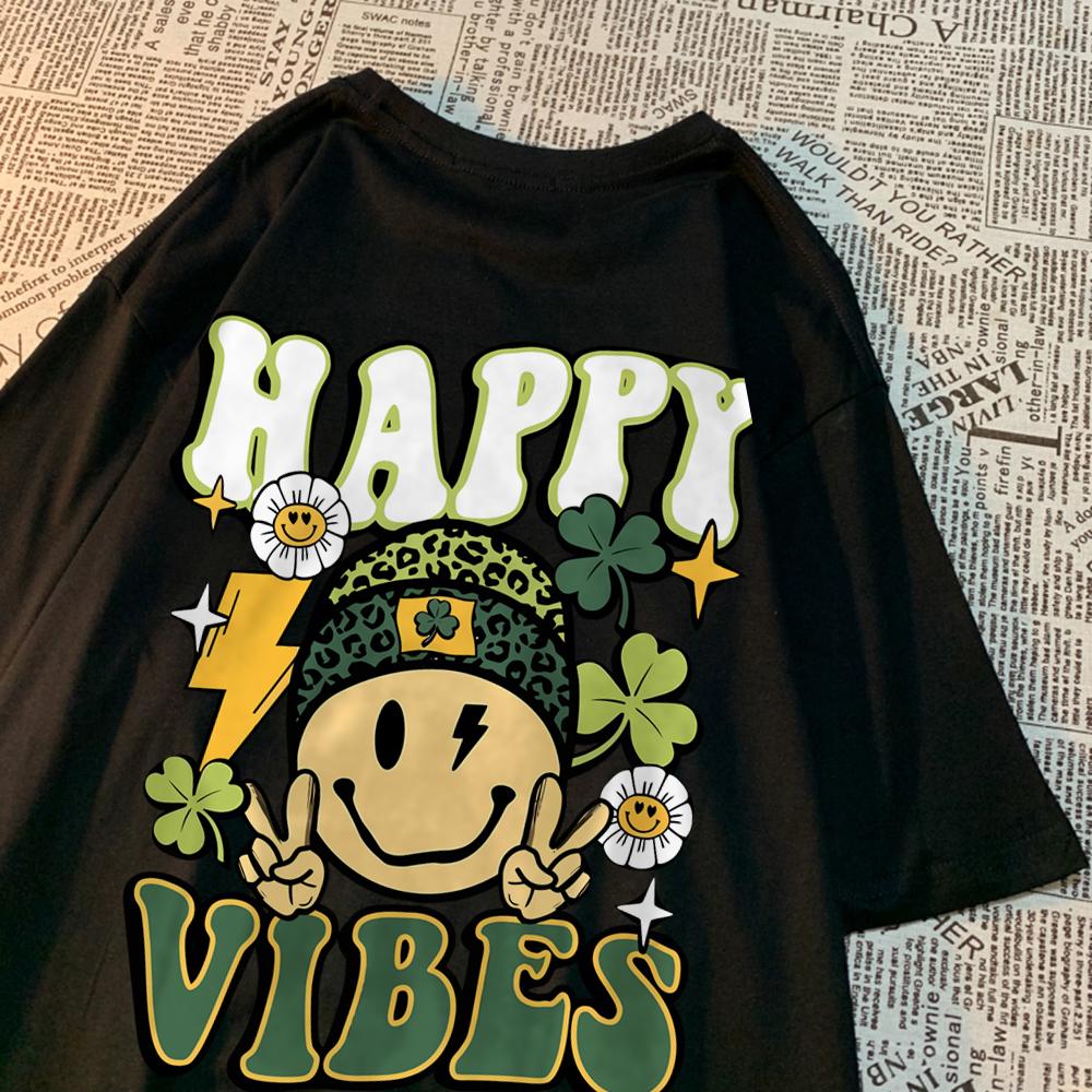 Happy Vibes Need To Maintain Daily Men T-Shirt Summer Crewneck Tee Clothes Summer Cotton Breathable T Shirt Crewneck Loose Tops