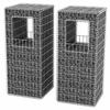 Vidaxl Kosze Gabionowe Kolumny - Donice, 2 Szt., 50X50X120 Cm