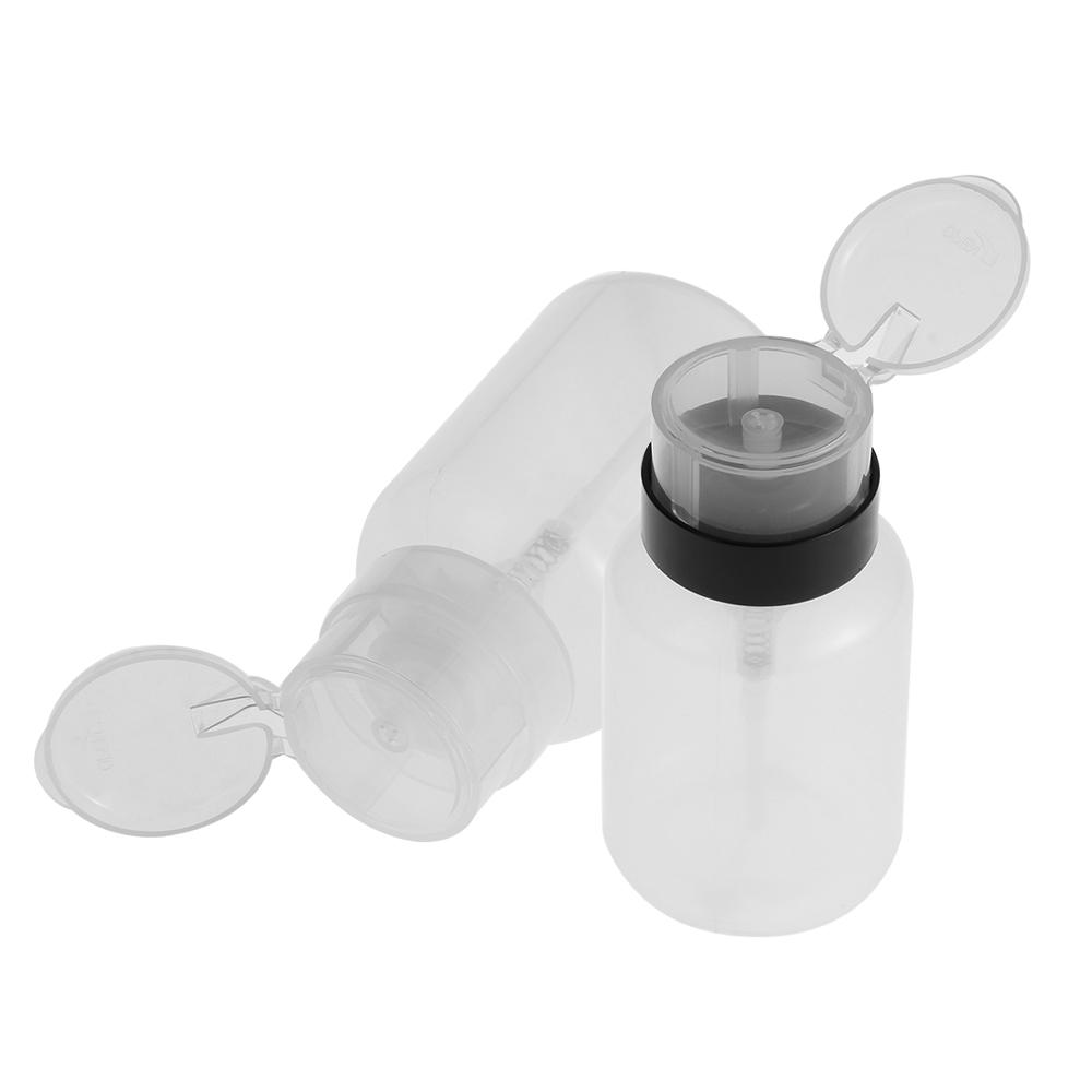 200mL UV Gel Cleaner Pump Dispenser Container Empty Bottle Clean Acetone Nail Polish Remover